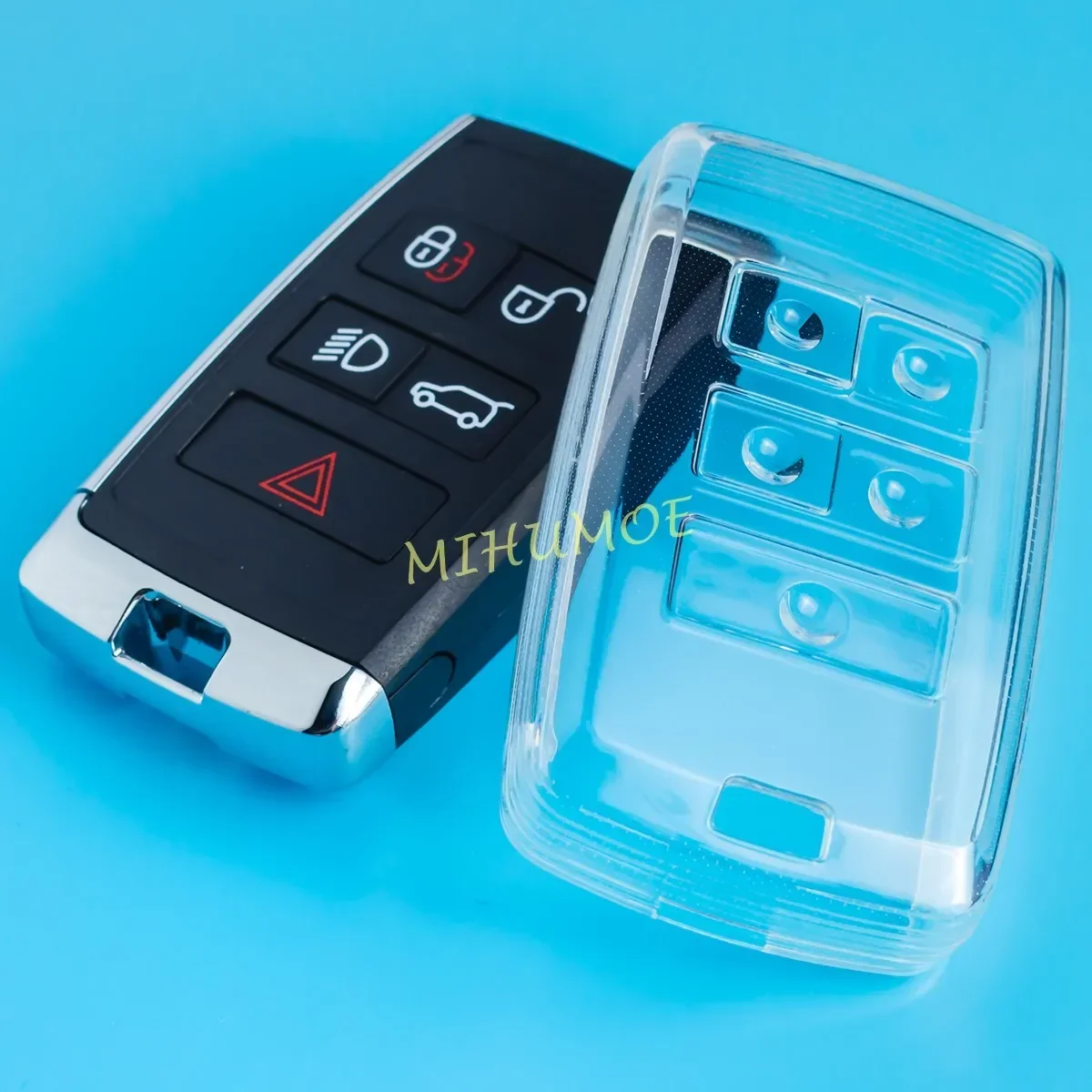 Transparent Clear Car Key Fob Cover Case Holder For Land Rover Range Rover Sport Evoque Velar Discovery Defender 90 110 Jaguar