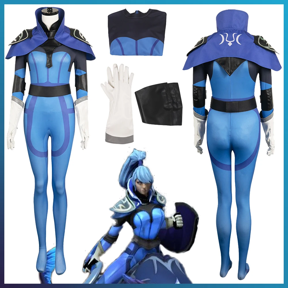 

Anime Game Ancient Cosplay Defense 2 Costume Luna Cosplay Fantasy Gloves Jumpsuit Suits Disguise Adult Women Fantasia Outfits