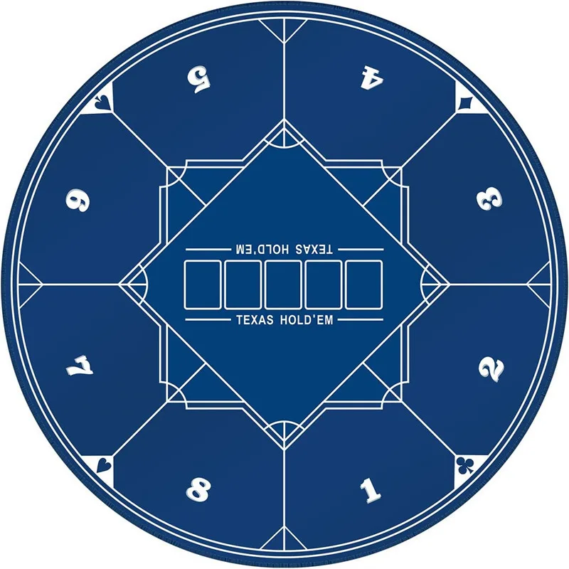 

Round Texas Hold'em Poker Baccarat Game Table Mat Available Silent Non-slip Tablecloth For Casino Entertainment 60CM-120CM