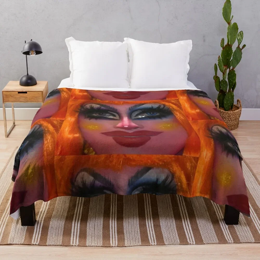 

orange crystal methyd Throw Blanket cosplay anime Softest Flannel Fabric Decorative Beds Blankets Weighted Retros Blankets