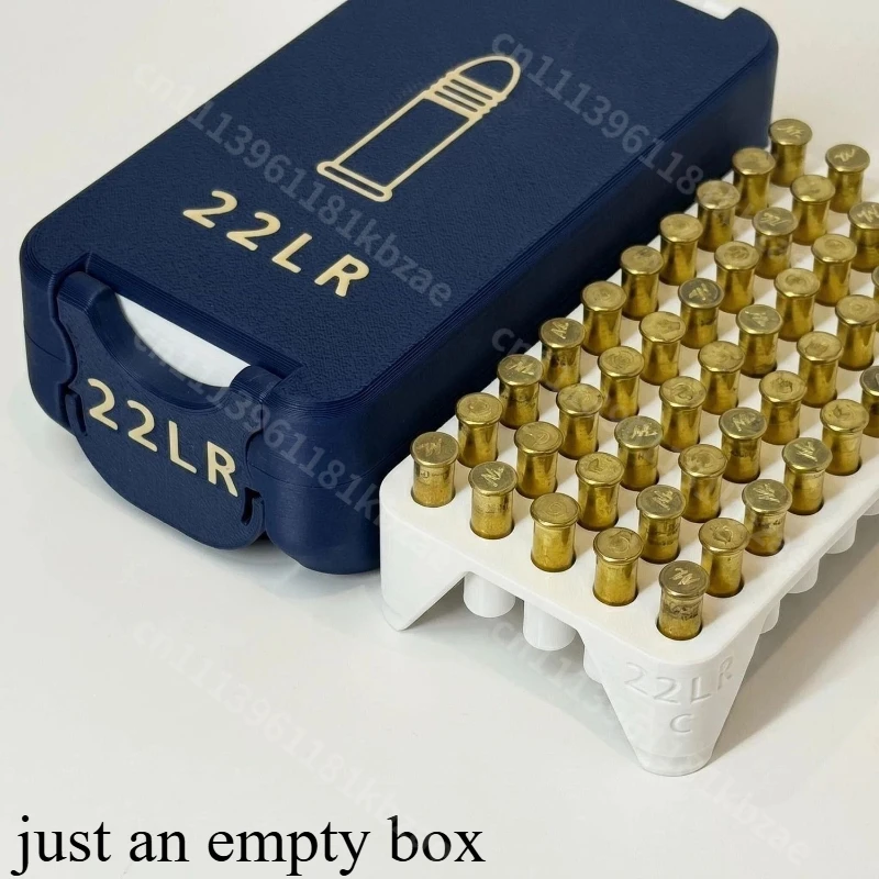 Portable 3D Printed Compact 22LR Bullet Storage Box, Portable Military Enthusiast Desktop Storage Box，just An Empty Box view 6