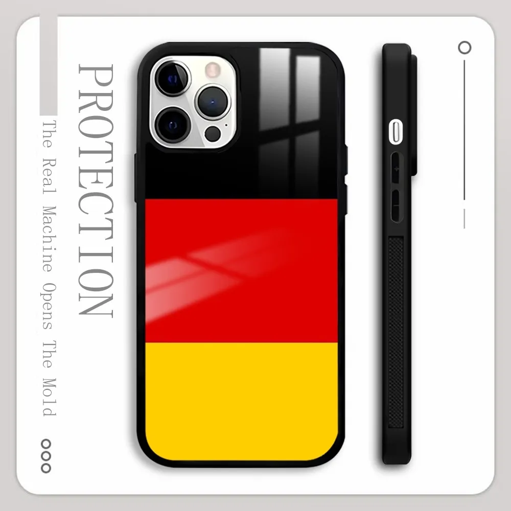 Funda de teléfono con patrón de bandera de Alemania para IPhone 16 15 14 13 12 11 Pro Xs Max Mini Plus Celulares Funda dura Dropshipping