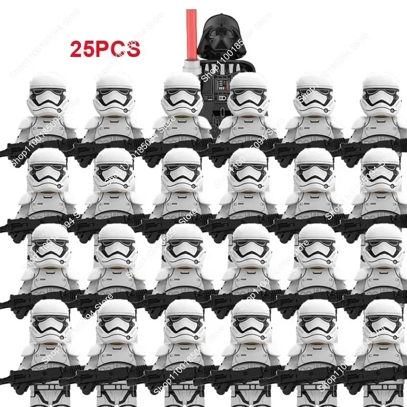 

Hot Toys Star Wars Clone Trooper 25Pcs 501st Clone Legion Compatible Blocks Darth Vader Bricks Wars Action Figures mini Toys