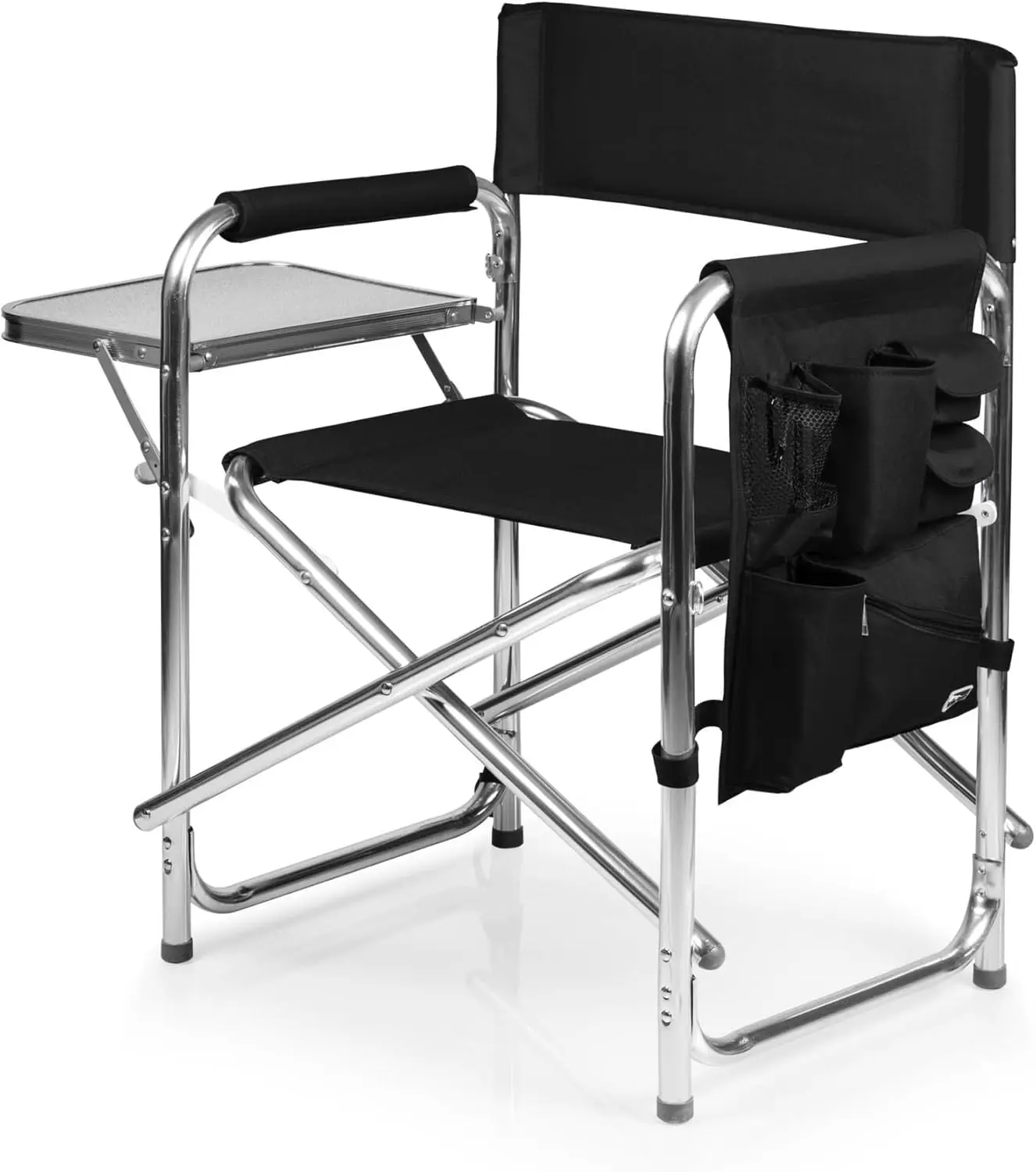

Folding Camping Chair with Side Table & Armrest Caddy, Lightweight Aluminum Outdoor Chair for Adults with Pockets & Carry Strap