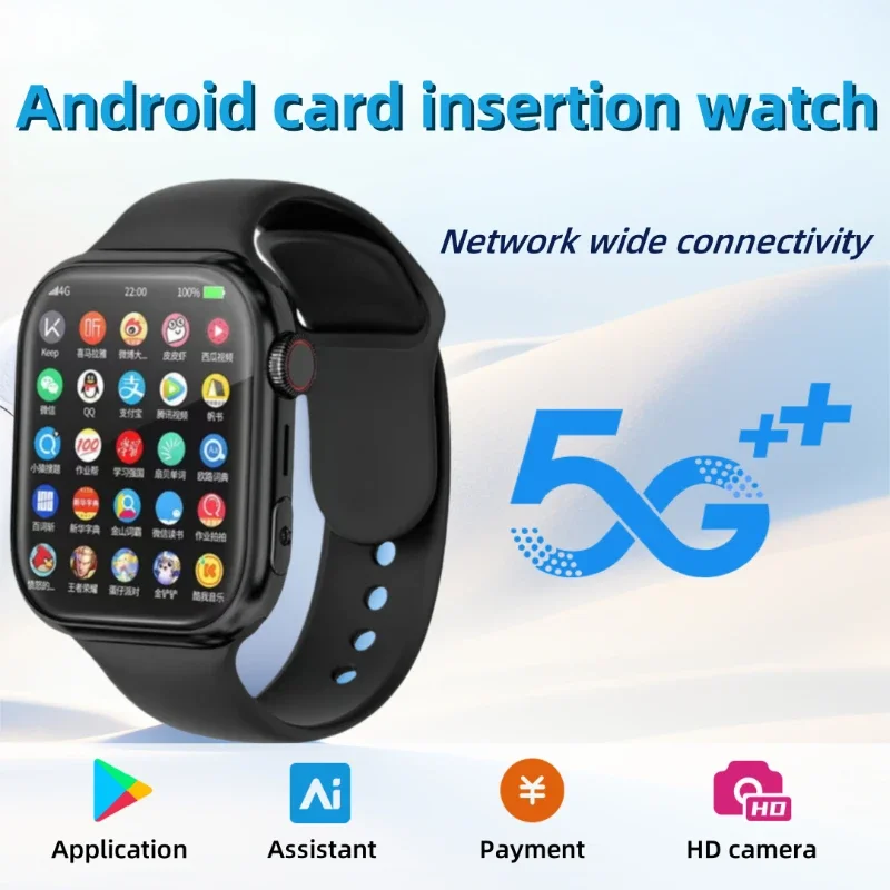 

2025 VP09 Smartwatch: Dual 4G/5G, Android OS with Google Services, GPS, WiFi & Rotating 8MP Camera