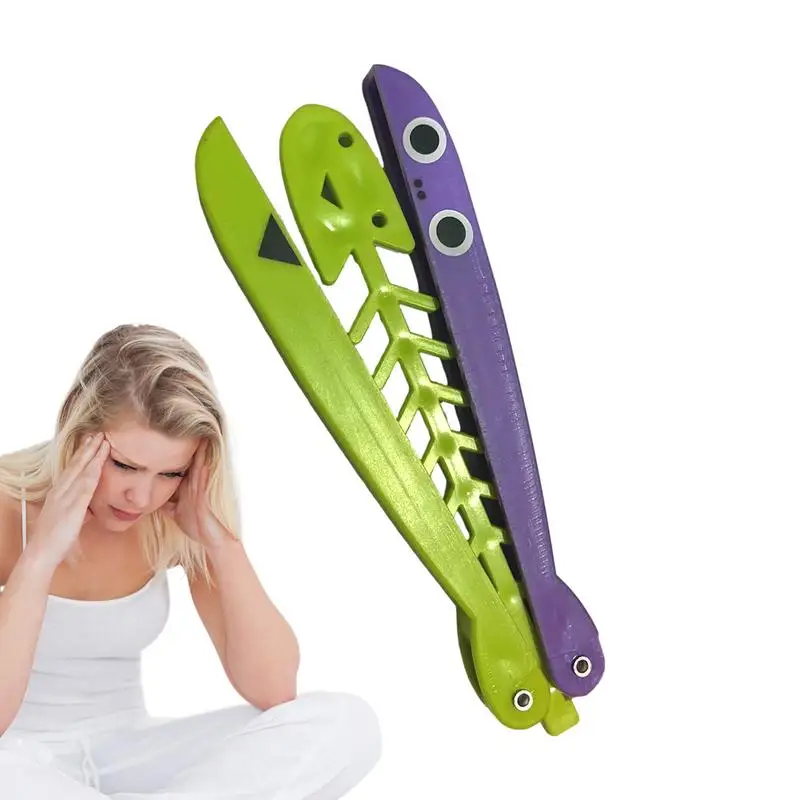 Foldable Butterfly Knifes Trainer Portable ABS Pocket Practice Knife Training Tool for Outdoor Games Balisongs Trainer