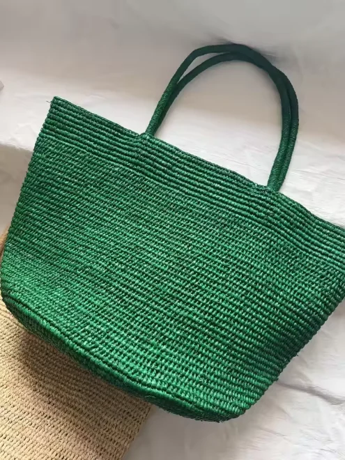 2026 New Luxury Handmade Straw Tote Bag Large Capacity Beach Bag Gift for Women Summer image 5