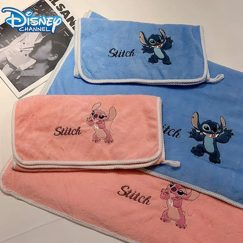 Disney Stitch Badet uch Handtuch Set Cartoon niedlichen rosa Engel Badet uch Bade möbel Geschenke lustig