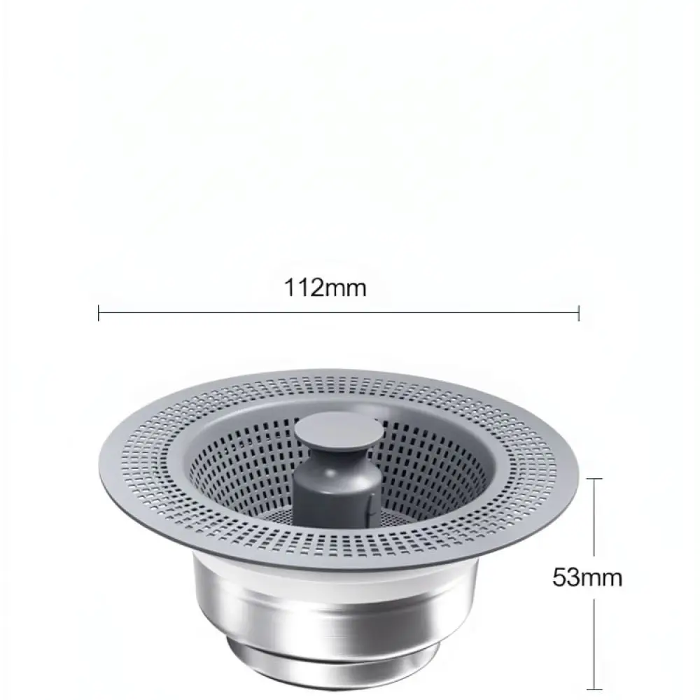 Kitchen Sink Bounce Core Strainer Plug Stainless Steel Drain Filter Basin Sewer Anti Clog Deodorant Sealing Equipment