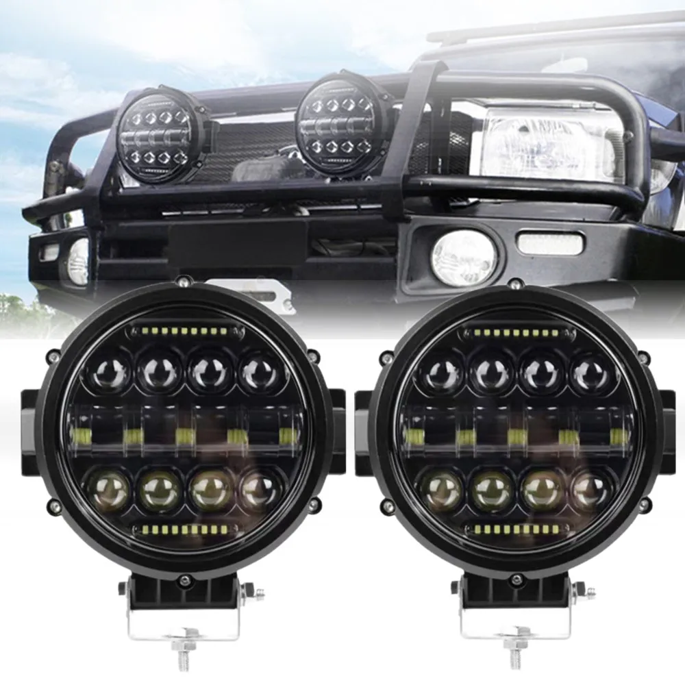 

7Inch LED Headlight 12V 24V For Auto SUV 4X4 Motorcycle Truck Tractor Offroad 69W LED Work Light Car Accessories Spotlight