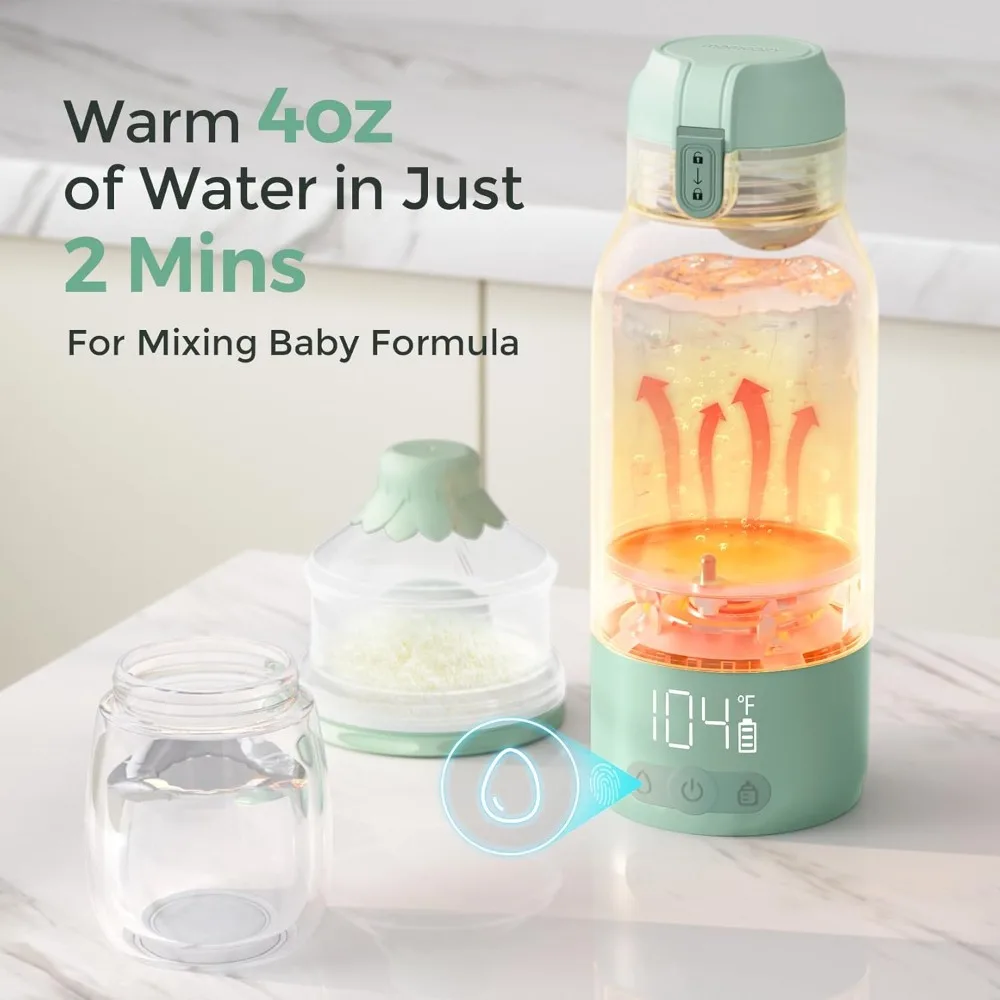 

Portable Milk Warmer for Travel – Dual Heating Modes for Breast Milk & Water, Portable Bottle Warmer