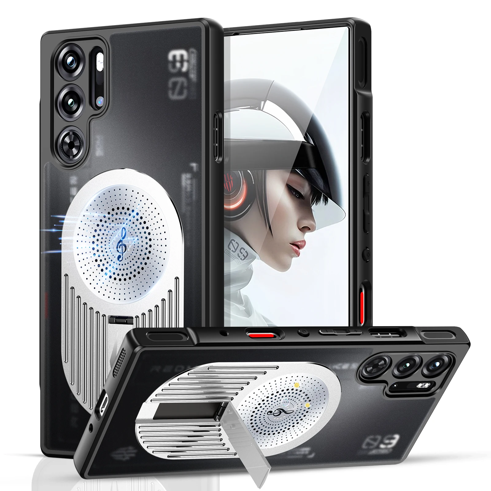 

Чехол для телефона Magsafe с аромадиффузором для Nubia RedMagic 8 8S 9 9S 10 Pro + Plus, графиновый чехол с магнитной подставкой для рассеивания тепла