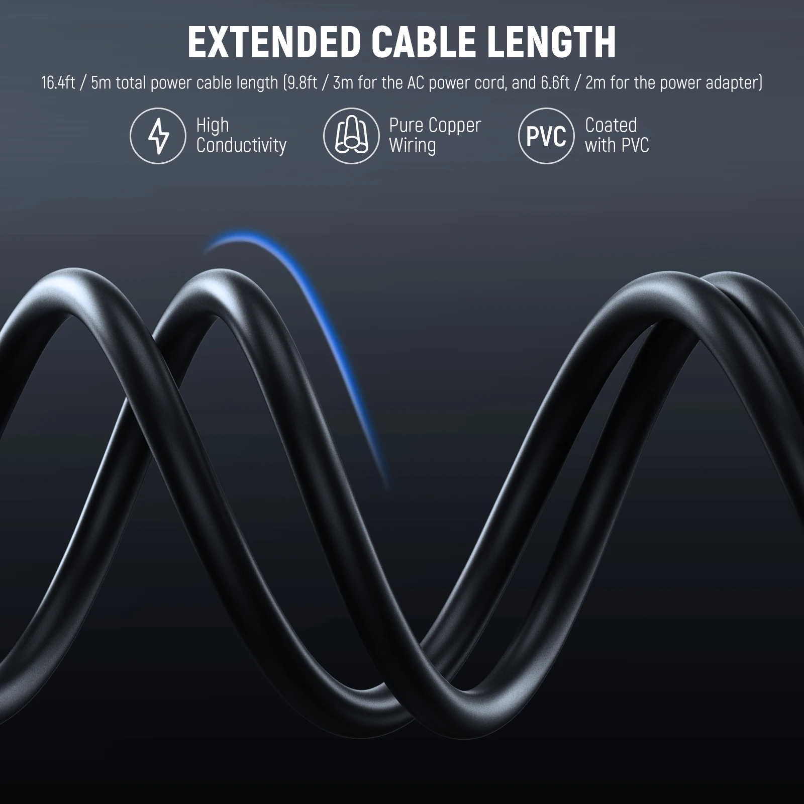 NEEWER Q6 더미 배터리 키트 (Q6 야외 플래시 스트로브 스피드라이트용) AC 전원 어댑터 케이블 포함 (NB-Q6 배터리 교체용)