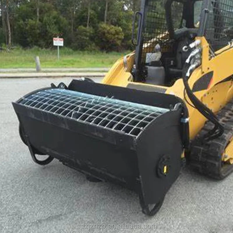 Construction Sieve Bucket with Bucket Teeth for Skid Steer Loader and 2.5-4 Ton Excavators