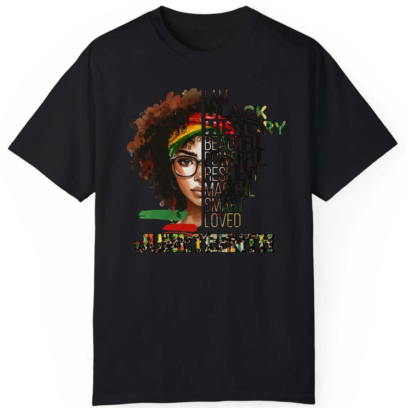 

I Am Black History Beautiful Girl Best Present Freedom Day Unisex T-shirt S-5XL