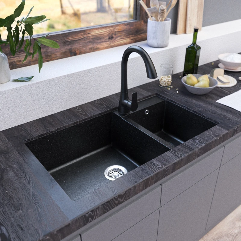 stone vegetablekitche double sink, undercounter vegetable sink, -style sin, custom matte texture