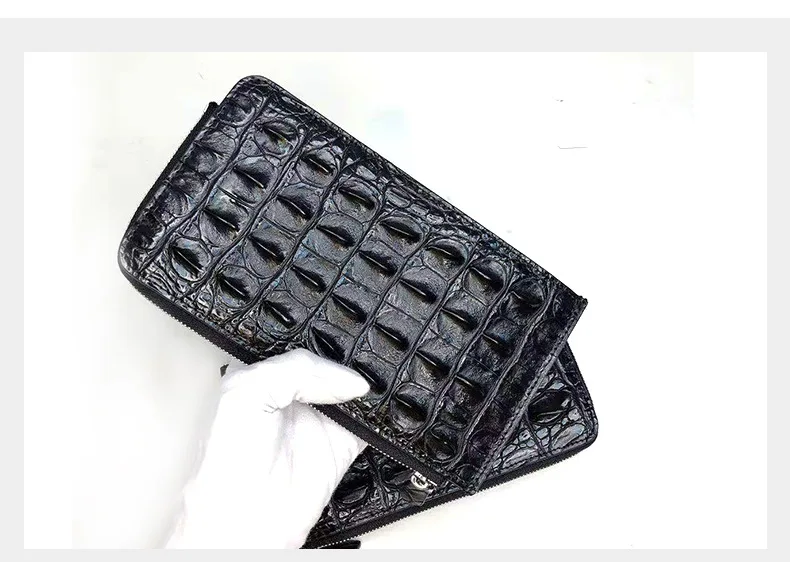 New Fashion Business Men\'s Alligator Wallets Crocodile Genuine Leather Long Organizer Wallet Men Luxury Coin Card Holder Purses