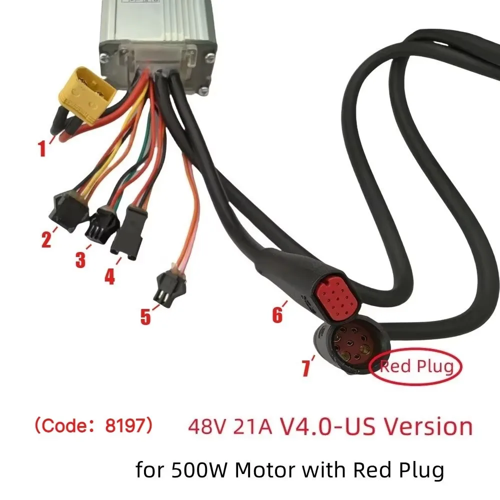 48V 21A  Brushless DC Motor Controller for OUXI V8 Electric Bicycle Controller Replace Parts  JH4AJ8197DZHTMT