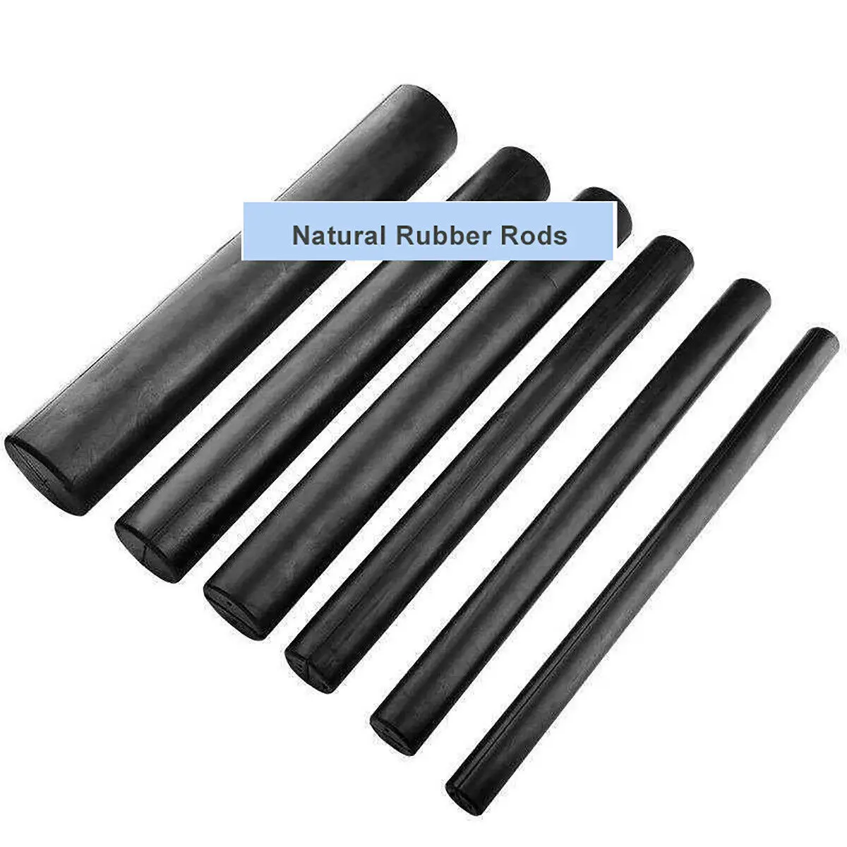 1Pcs Black Solid Natural Rubber Round Rods Bar  Dia 21-150mm Oil Resistant Sealing Length 100-500mm