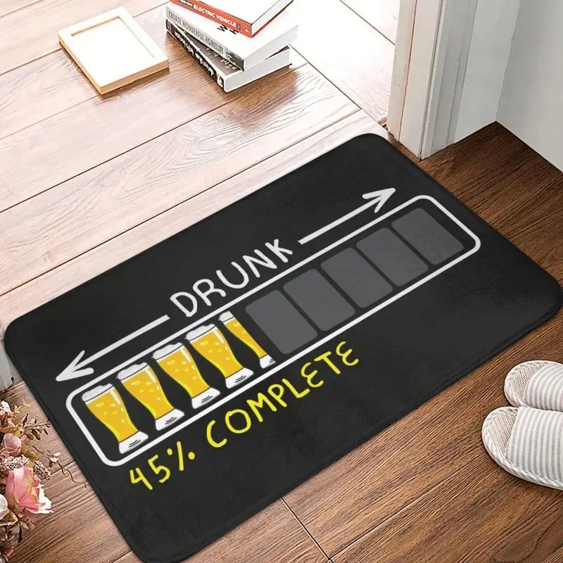 Custom Drunk Beer Loading 45% Complete Doormat Anti-Slip Entrance Bathroom Kitchen Door Floor Mats Toilet Rug Carpet Footpad