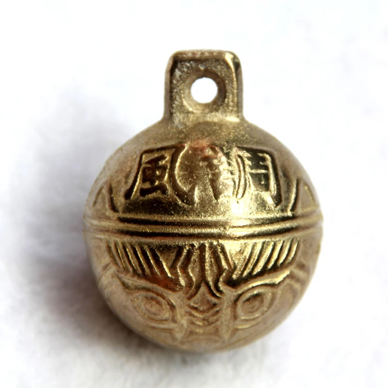 1/2PCS 38mm Excellent Chinese Tibetan Bell Tiger Gift Great Lucky Feng Shui Bell Head Brass Charming Bells