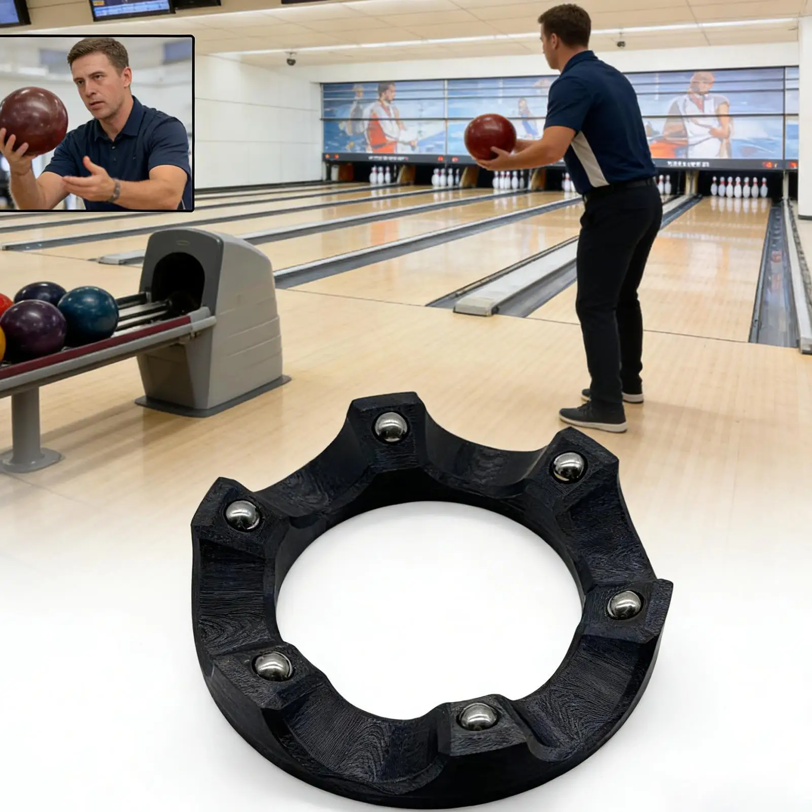 

Bowling Ball Spinner Universal Multi-Angle Grip Smooth 360 Degree Rotating Spare Balls Holder Spinner for Optimal Performance