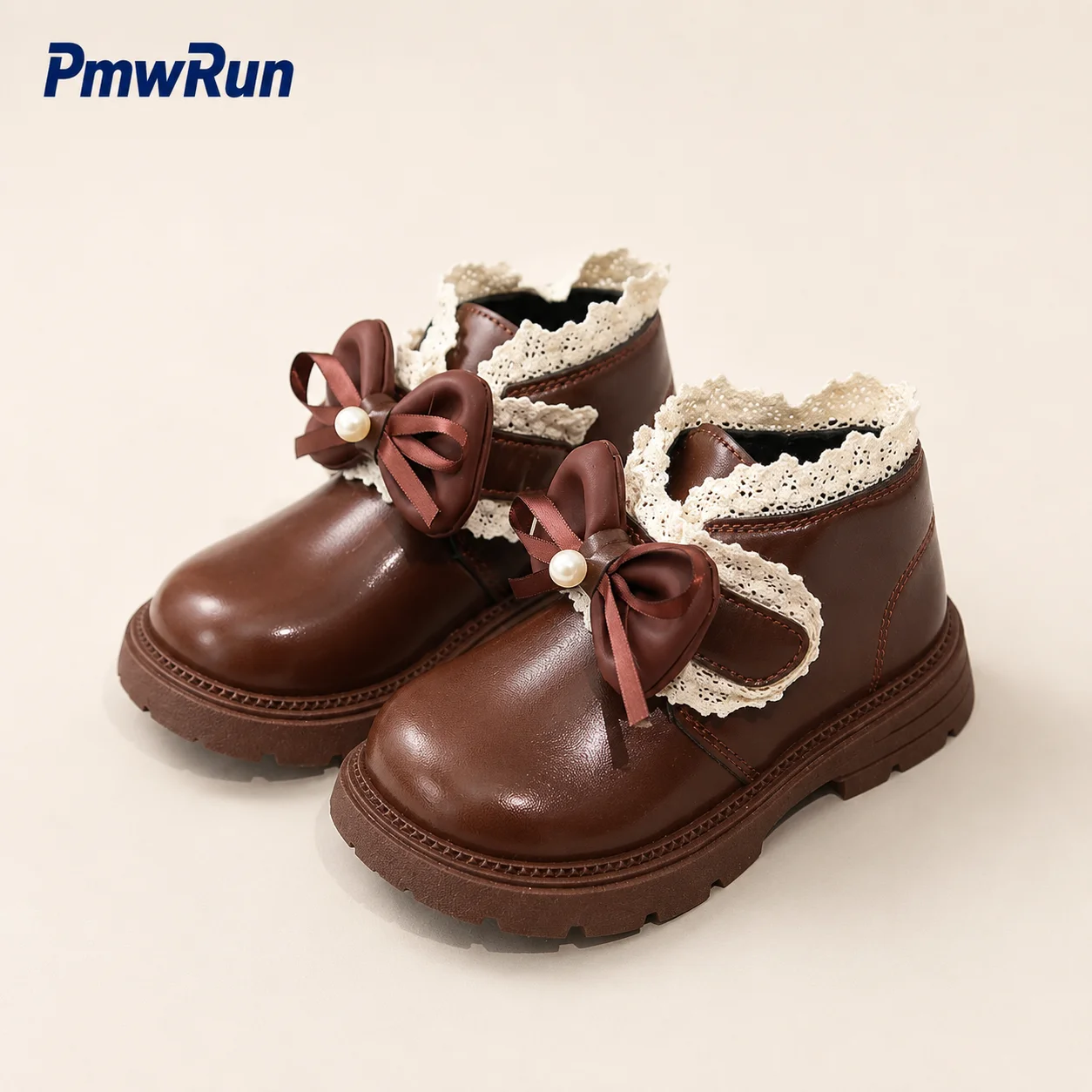 Korean Style Autumn Boots For Girls Trend Fashion Waterproof Girl's Boots Platform Lace Platform Children's Casual Boots