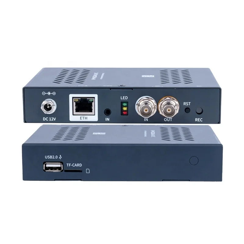 

High quality 1080P H.265 HD 3G-SDI to IP SRT NDI RTMP Interlaced TF Record Encoder