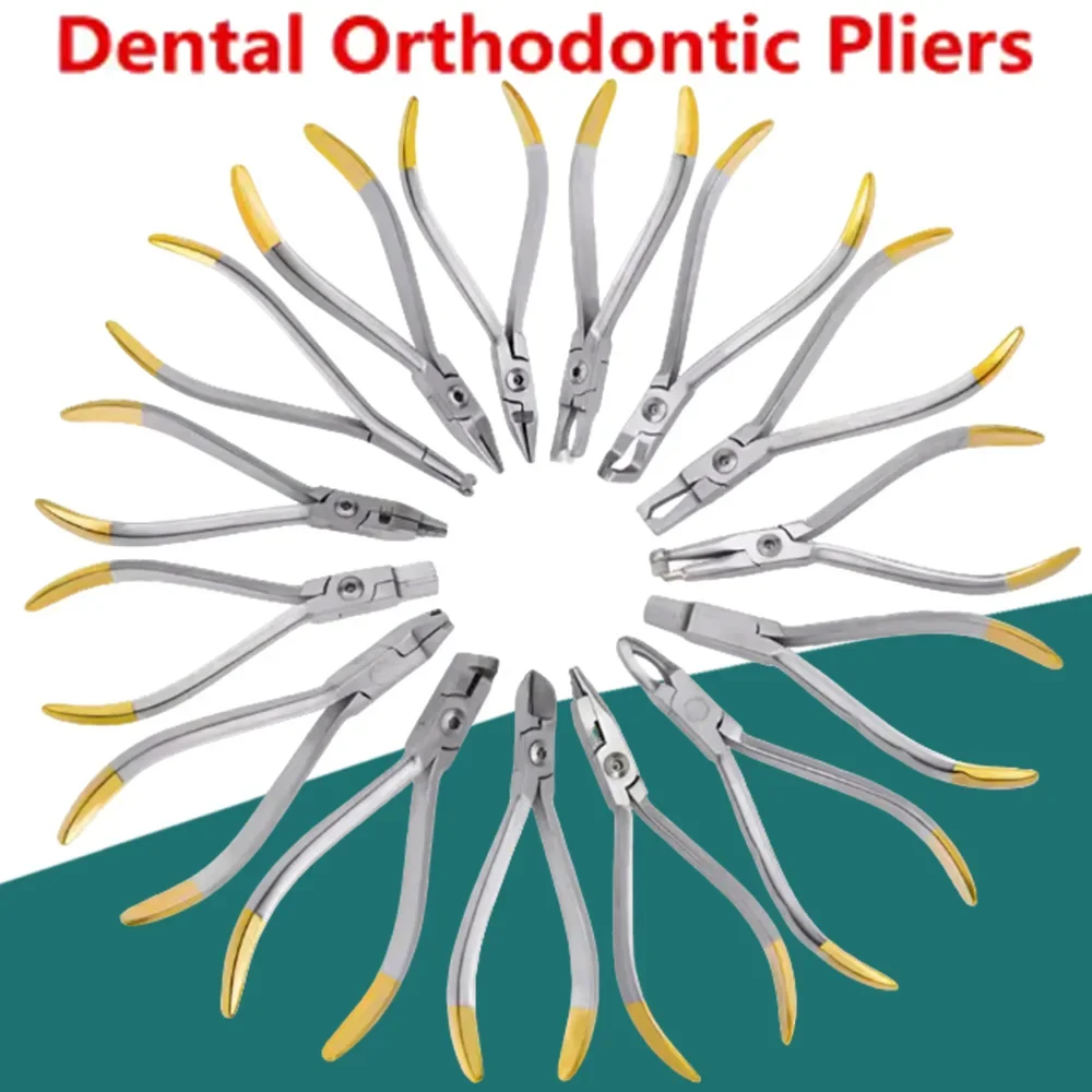 

Orthodontic Plier Set Stainless Steel for NiTi Wire Cinch Back End Cutting and Lingual Arch Forming
