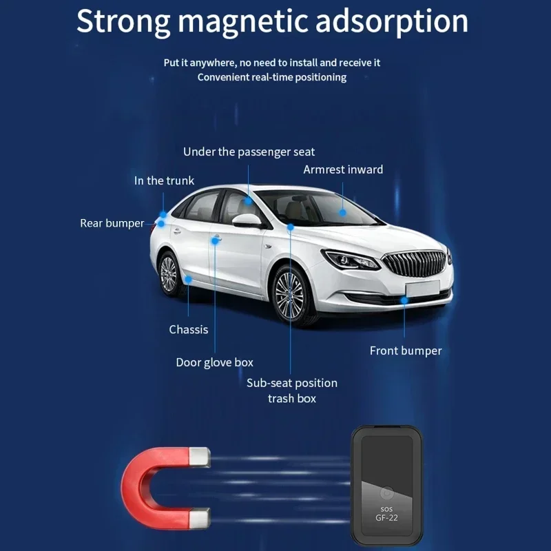 Tracker Silny Magnetyczny Nowy GF22 Samochodowy GPS Małe urządzenie śledzące lokalizador lokalizator gps tracker para auto mini localizador