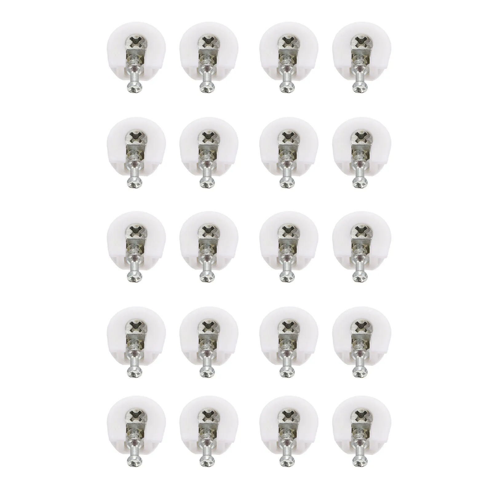 

100Pcs Eccentric Furniture Connectors Zinc Alloy Anti-Rust Stable Corner Connection Repair Fixer Screws for Cabinets Furniture
