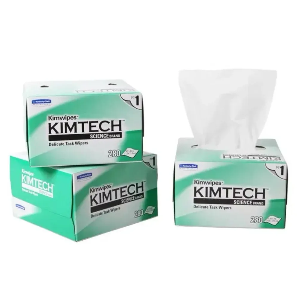 

3-10PcsFactory Price KIMTECH Kimwipes Fiber cleaning paper packes kimperly wipes Optical fiber wiping paper 280pumps/box