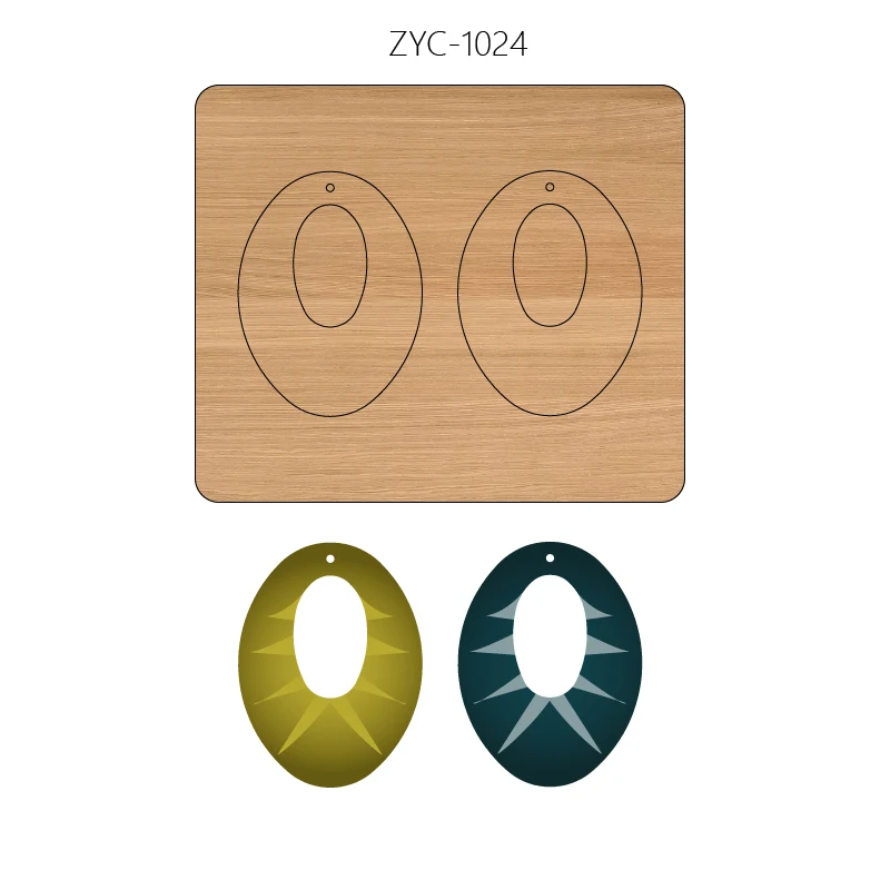 Wooden Earring Cutting Mold, Suitable for Die Cutting Machines, ZYC-1024