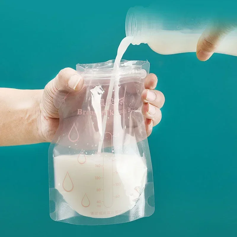 Bolsa de almacenamiento de leche materna, bolsa de almacenamiento de leche congelada desechable de pequeña capacidad, tienda de alimentos para bebés, bolsas de conservación de alimentos seguros sin BPA