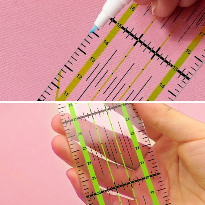 15cm Quilting Patchwork Ruler Fabric Cloth Cutting Ruler Acrylic Sewing Rulers DIY Knitting Crafts Tailor Sewing Tools