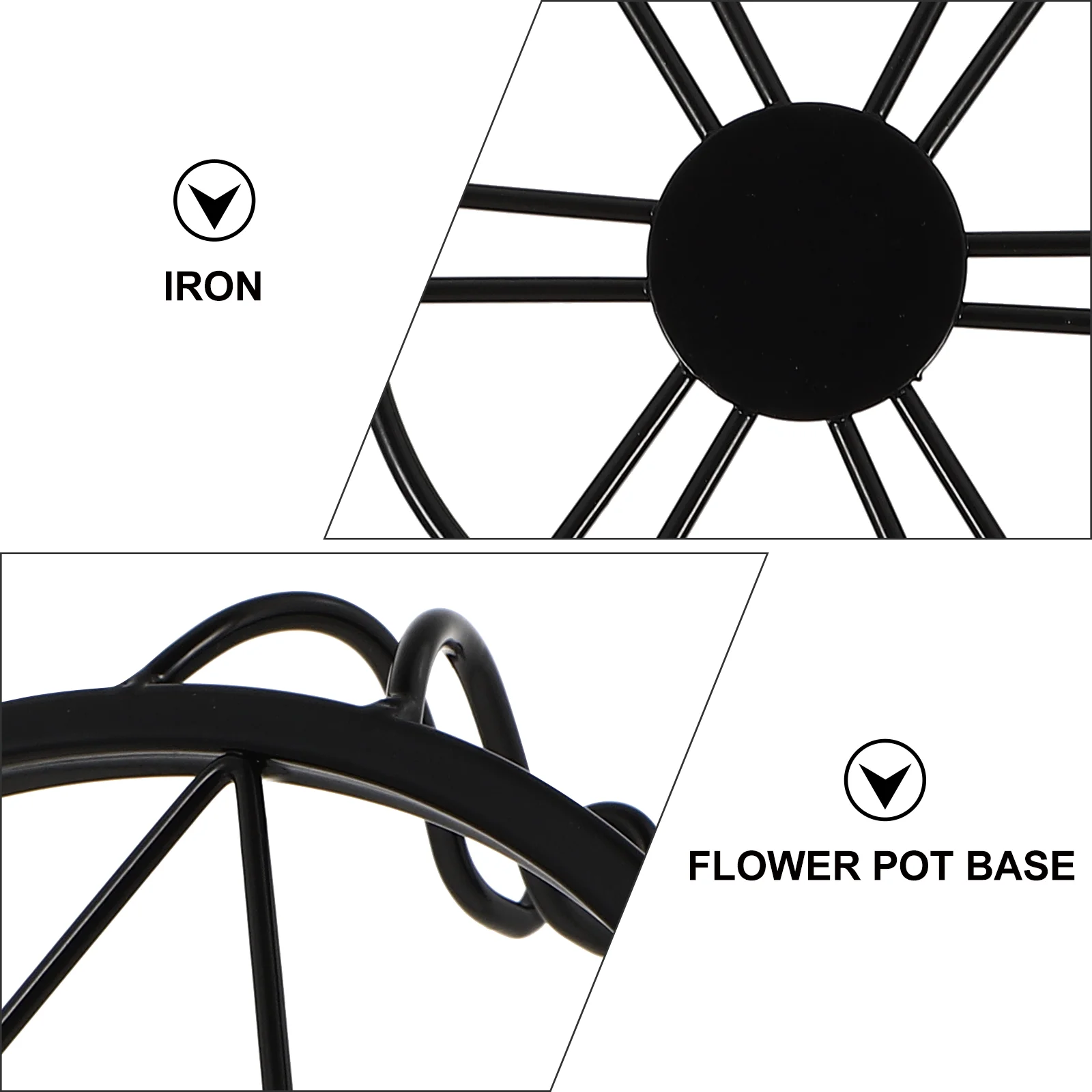 

1pc Iron Flower Stand Plant Pot Rack Perfect Size Decor Flowerpot Organizer Modern Minimalist Style