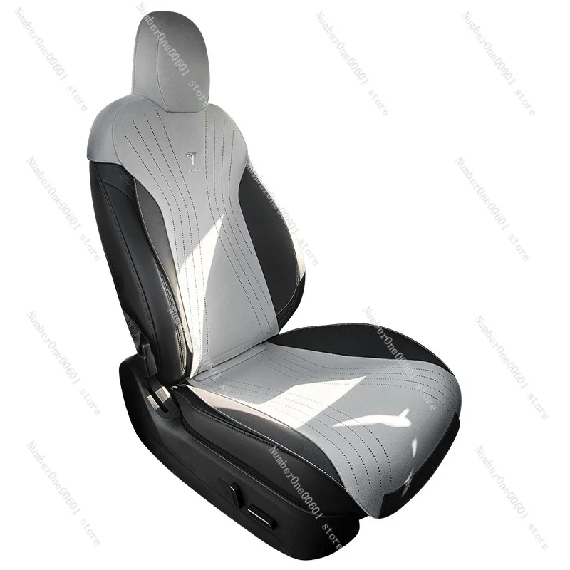 Car seat cover tes-la modelY/model3 special cushion summer ultra-thin half bag saddle cushion four seasons