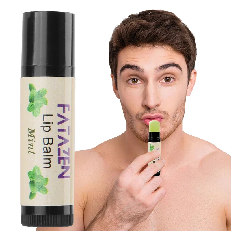 Bio-Honig-Lippenbalsam mit Minzgeschmack, umweltfreundlicher Lippenpflegestift mit Sheabutter für Männer_voghion.com