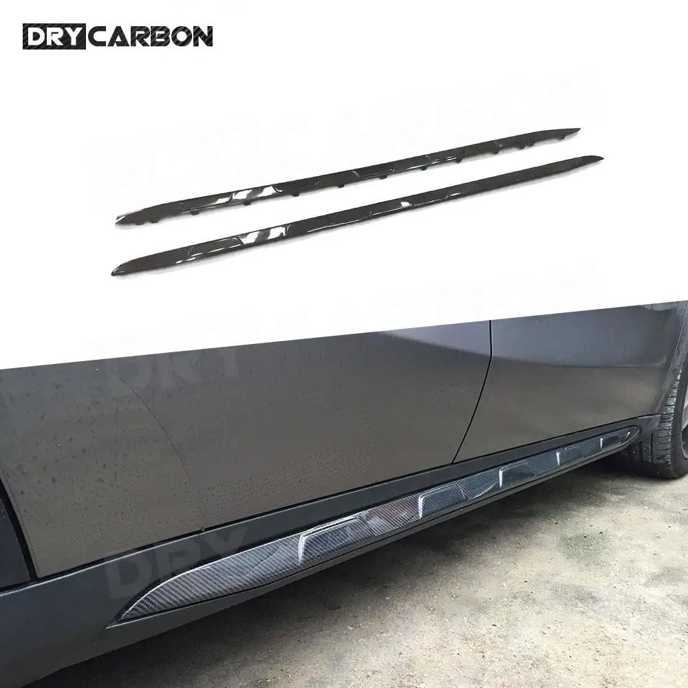 

Dry Carbon Fiber Side Skirts Aprons for Benz GLA Class GLA45 GLA200 250 2015-2019 Side Skirts Rocker Panel Lip Splitter FRP
