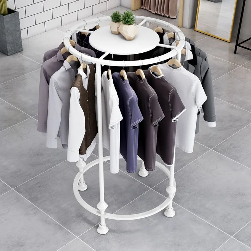Round clothing store display floor-to-ceiling pants rack, Nakajima rack clothes display rack