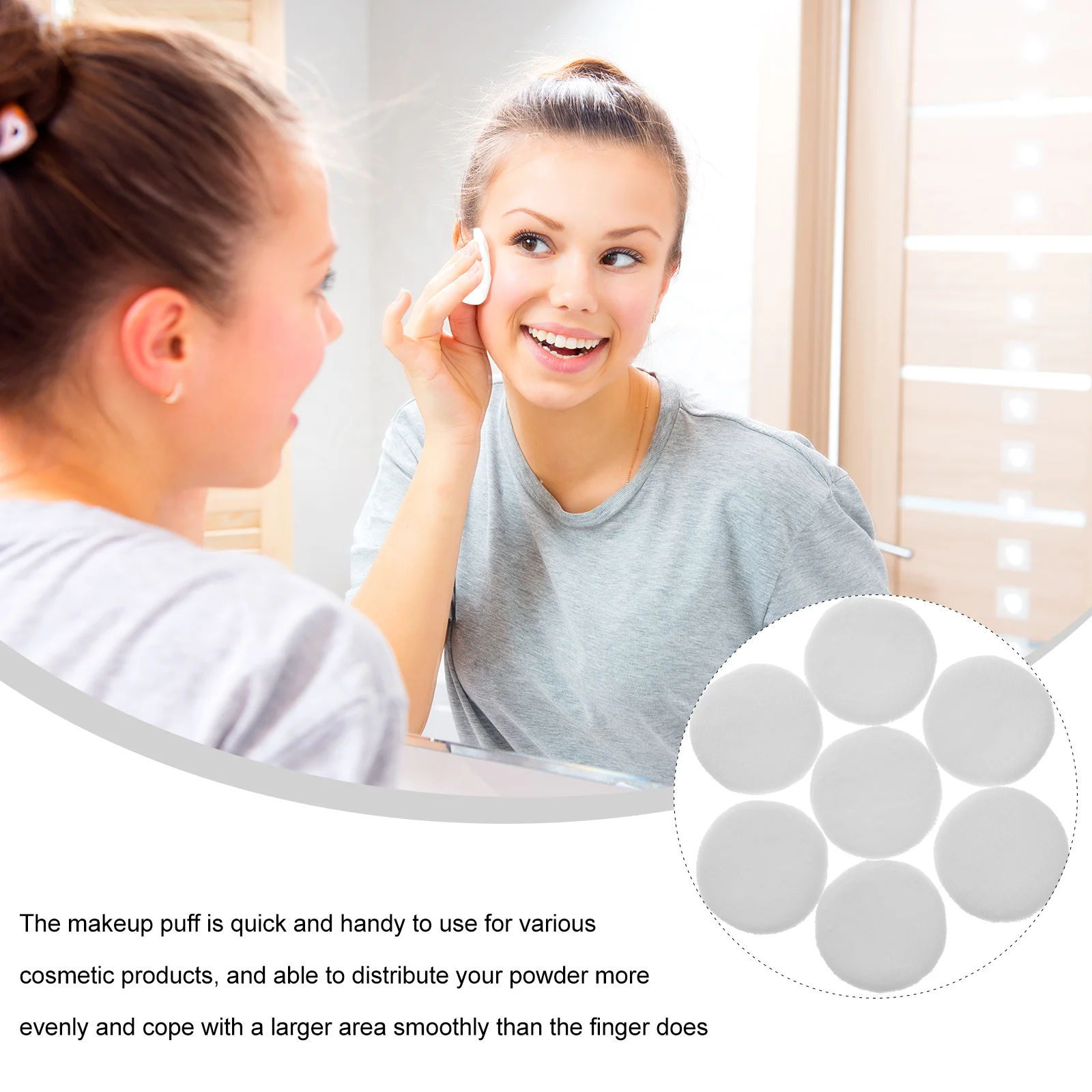 12 szt. Gąbeczek do makijażu, małe, zaokrąglone, delikatne kompaktowe płatki do pudru, miękkie płatki do makijażu twarzy, narzędzie do kosmetyków.