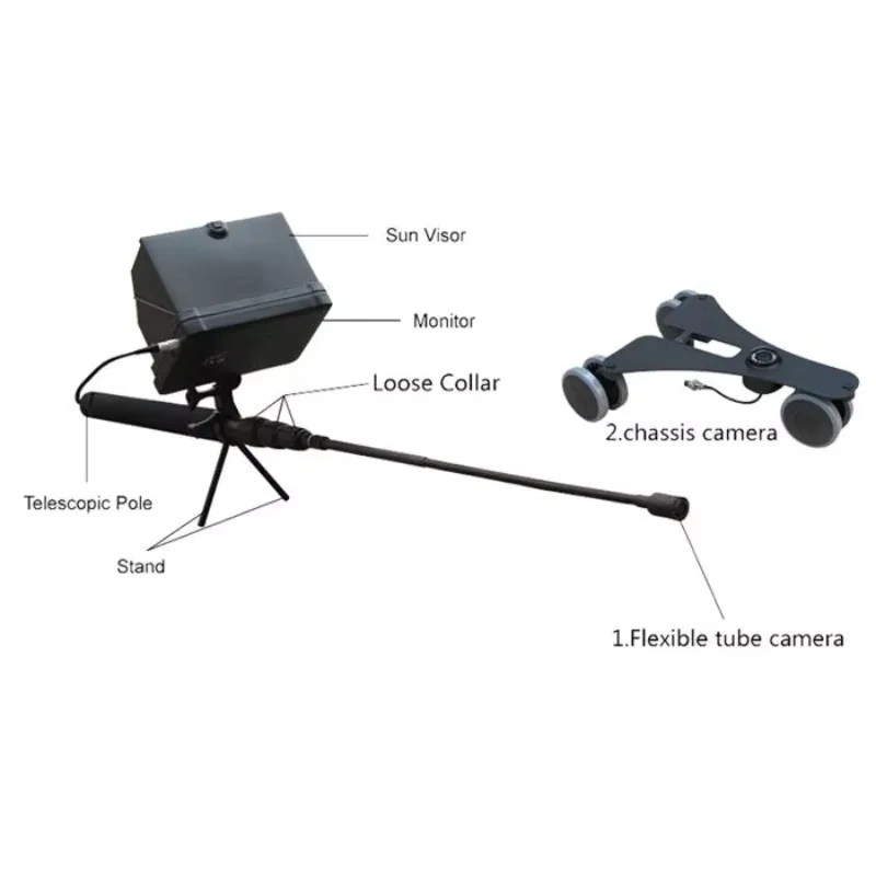 Security Check Car Inspection Mirror with 1080P FULL HD 7' Under Vehicle Inspection cameras DVR System