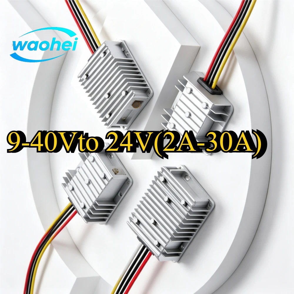 9-40V to 24V 2A 6A 10A 15A 20A 25A 30A DC Converter Buck Boost Stabilizer Regulator Power Supply for Car RVs Reliable Quality CE