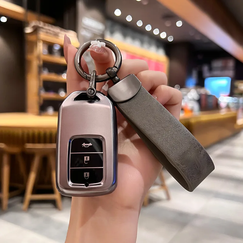 Premium Key Fob Cover for Honda 10th Civic Accord CR‑V XR‑V Vezel Breeze Crider Integra,Durable Protective Shell with Keyring