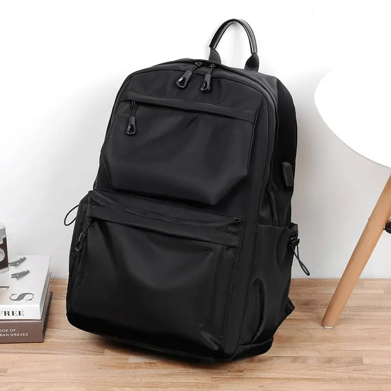 Een 14-Inch Heren Rugzak Multifunctionele Usb Opladen Grote Capaciteit Student Schooltas Vrije Tijd Laptop Tas