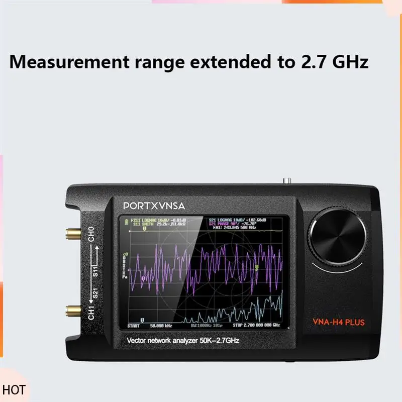 News Nanovna-H4 Plus Portable Vector Network Antenna Analyzer 4In IPS LCD Display Touch Sreeen 50Khz 2.7Ghz Bulid In 5000Mah