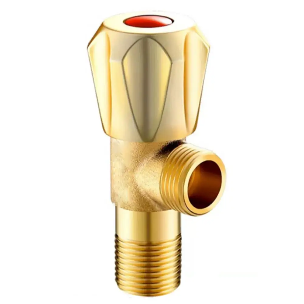 Home Plumbing Brass Angle Valve Compact Angle Valve Adjustable Temperature Control Full Copper Valve Core For Garden for taps