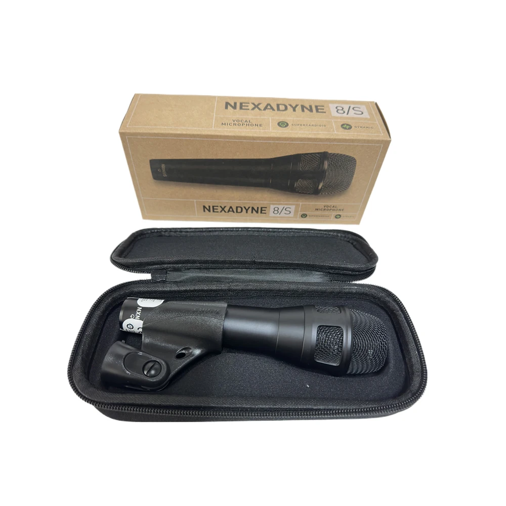 Micrófono dinámico supercardioide profesional Paulkitson NXN8/S para voz en vivo micrófono de rendimiento de Karaoke con Estuche de transporte