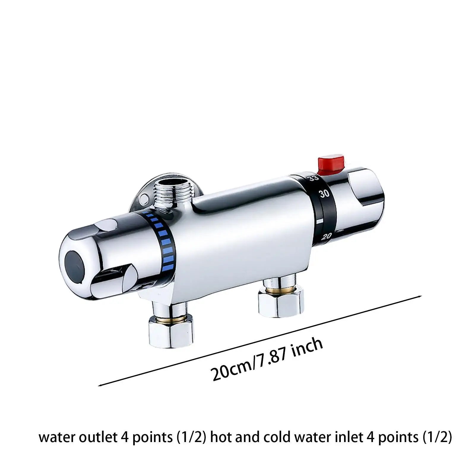Válvula termostática para torneira de chuveiro, fácil de usar, hardware de liga de alto desempenho, acessórios de substituição para banheiro, casa profissional
