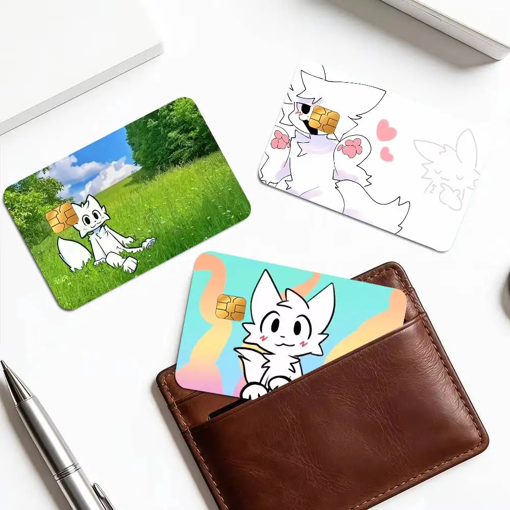 Silly Cat Boykisser  Credit Card Public Transportation Cards Protective Sticker Waterproof Card Face Decoration